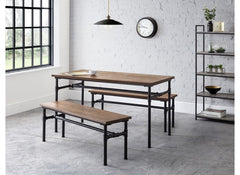 Carnegie Table With Carnegie Benches
