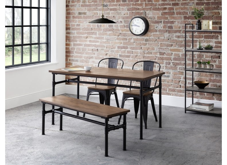 Carnegie Table, Bench & 2 Grafton Chairs Roomset