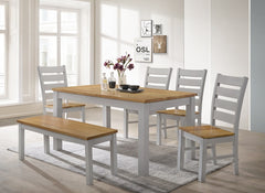 Chelsea Grey Dining Set W/Bench