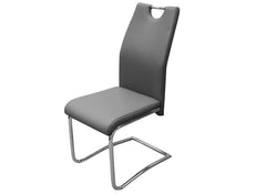 Claren Dark Grey PU Dining Chair