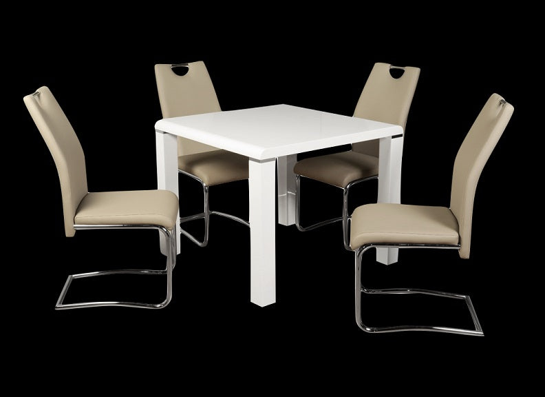 Clarus Table With Khaki Claren Dining Chairs