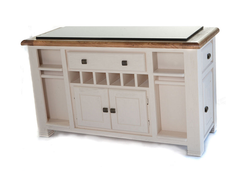 Danube White Kitchen Island