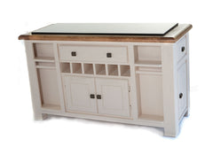 Danube White Kitchen Island