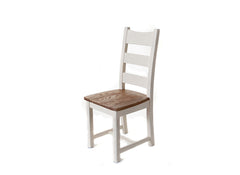 Danube White Solid Seat Chair