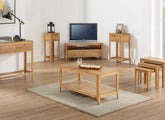 Dunmore Oak Coffee Table W/Shelf - room