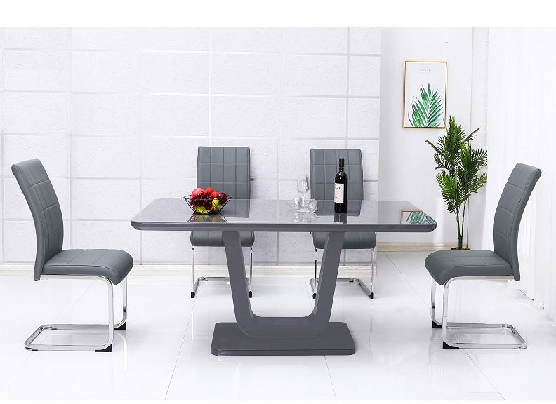 Grey chair on sale dining set