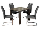 Encore Charcoal Oak Table W/Claren Grey Chairs