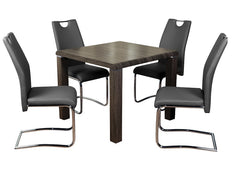 Encore Charcoal Oak Table W/Claren Grey Chairs
