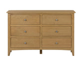 Kilkenny Oak Six Drawer Wide Chest
