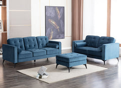 Luna Blue 3+2 W/Ottoman