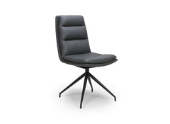 Nobo Grey Chair - black metal