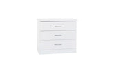 Nevada White Three Drawer Chest