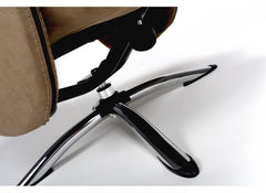 Texas Brown Swivel Chair With Stool - detail