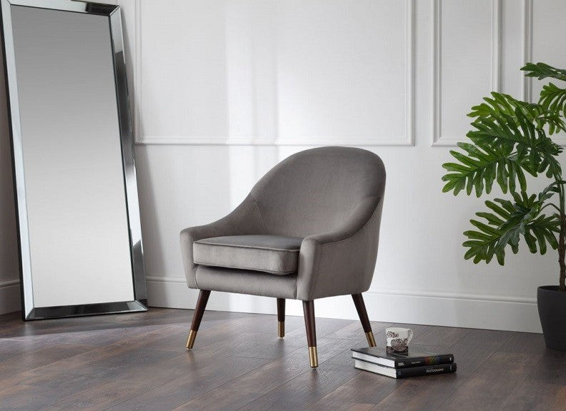 Elliot Grey Armchair - room