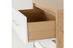Seville White Five Drawer Chest - drawer