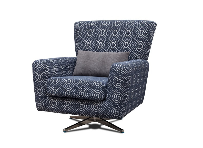 Poppy Navy Swivel Chair