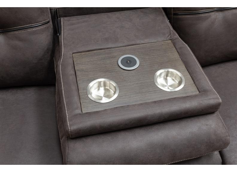 Skye Charcoal Electric Reclining Sofa Group – Contemporary Living Room Fabric Sofa Collection