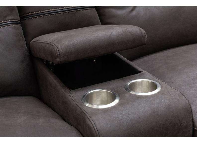 Skye Charcoal Electric Reclining Sofa Group – Contemporary Living Room Fabric Sofa Collection