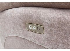 Lorenza Fabric Powered Reclining Armchair With Pocket Sprung Seating – Champagne