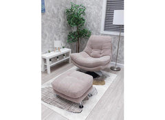 Axis Nature Champagne Swivel Chair W/Optional Stool