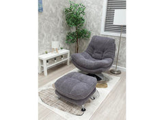 Axis Nature Dark Grey Swivel Chair W/Optional Stool