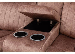 Gresham Saddle Fabric Corner Sectional Sofa With Console – Family Comfort Living Room Corner Sofa In Saddle Brown