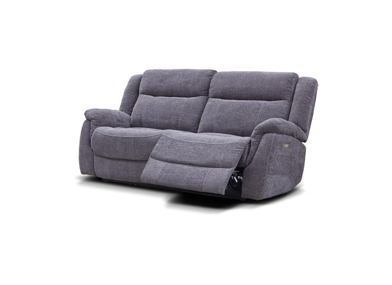 Lorenza Fabric Powered 2.5 Seat Sofa with Pocket Sprung Seating – Dark Grey