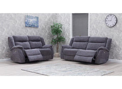 Lorenza Fabric Powered 2.5 Seat Sofa with Pocket Sprung Seating – Dark Grey