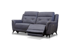 Pachino Fabric Powered Recliner 2PP Sofa with Pocket Sprung Seating & USB Ports – Slate Blue