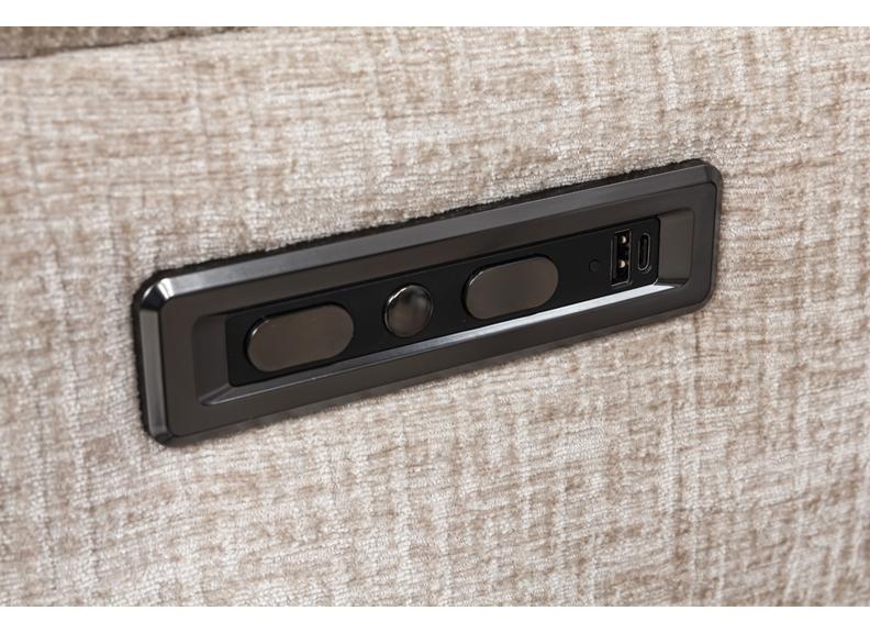 Natalia Fabric Chaise Sofa with Powered Recline & Adjustable Headrests – Luxury Comfort Corner Lounger