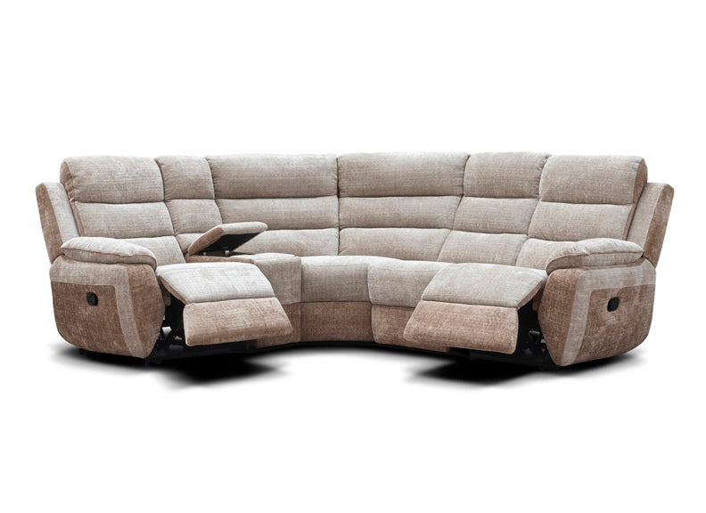 Durban Fabric Modular Sectional Sofas with Dual-Tone Upholstery & Optional Power Recline & Console