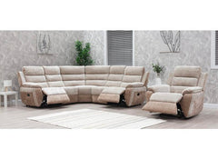 Durban Fabric Modular Sectional Sofas with Dual-Tone Upholstery & Optional Power Recline & Console