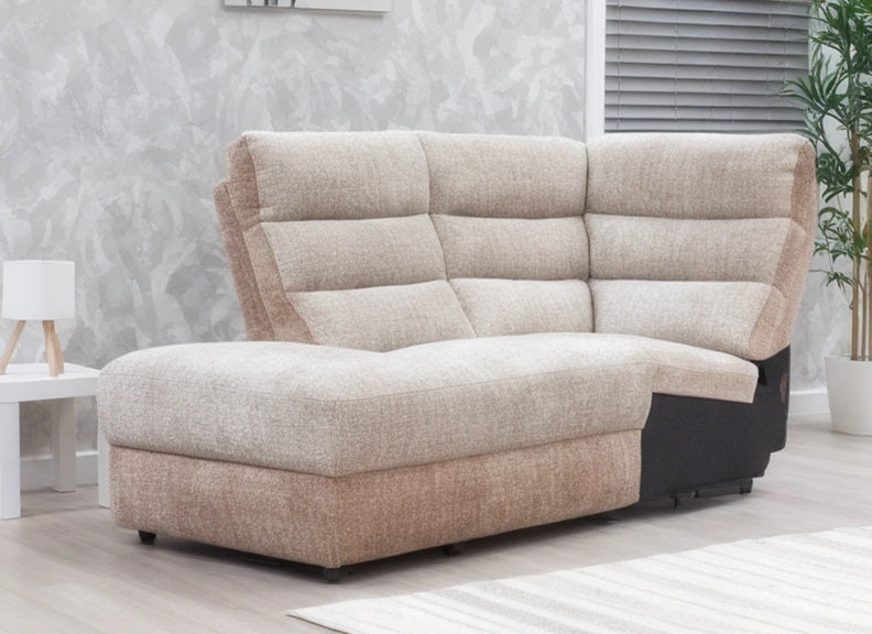 Durban Fabric Modular Sectional Sofas with Dual-Tone Upholstery & Optional Power Recline & End Chaise