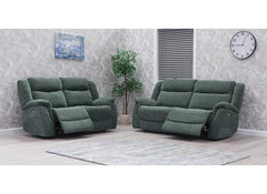 Lorenza Fabric Powered Two Seat Sofa With Pocket Sprung Seating – Sage Green