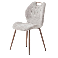 Turin Walnut Dining Chair - Latte