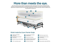 Jay-Be Automatic Crown Premier Folding Bed - With 2 ft6 Sprung Mattress (Pre-Order Only)