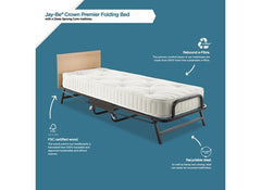 Jay-Be Automatic Crown Premier Folding Bed - With 2 ft6 Sprung Mattress (Pre-Order Only)