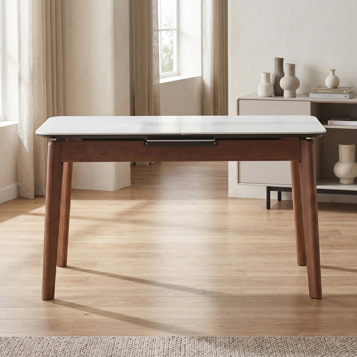 Turin Sintered Stone Extension Dining Table Walnut