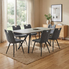 Symphony 160cm Dining Set - Dark Grey Dining Chairs