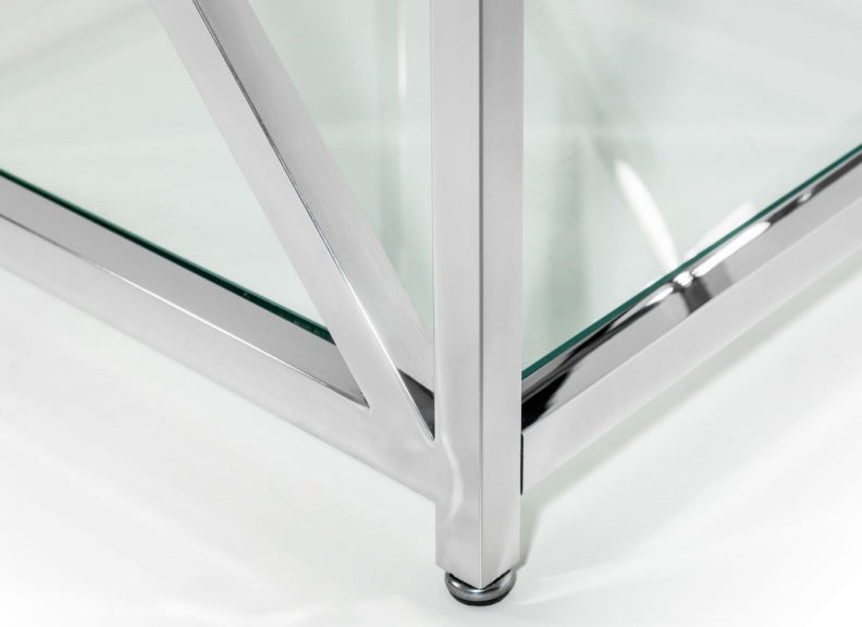 Miami Steel & Glass Table Nest - detail - 3