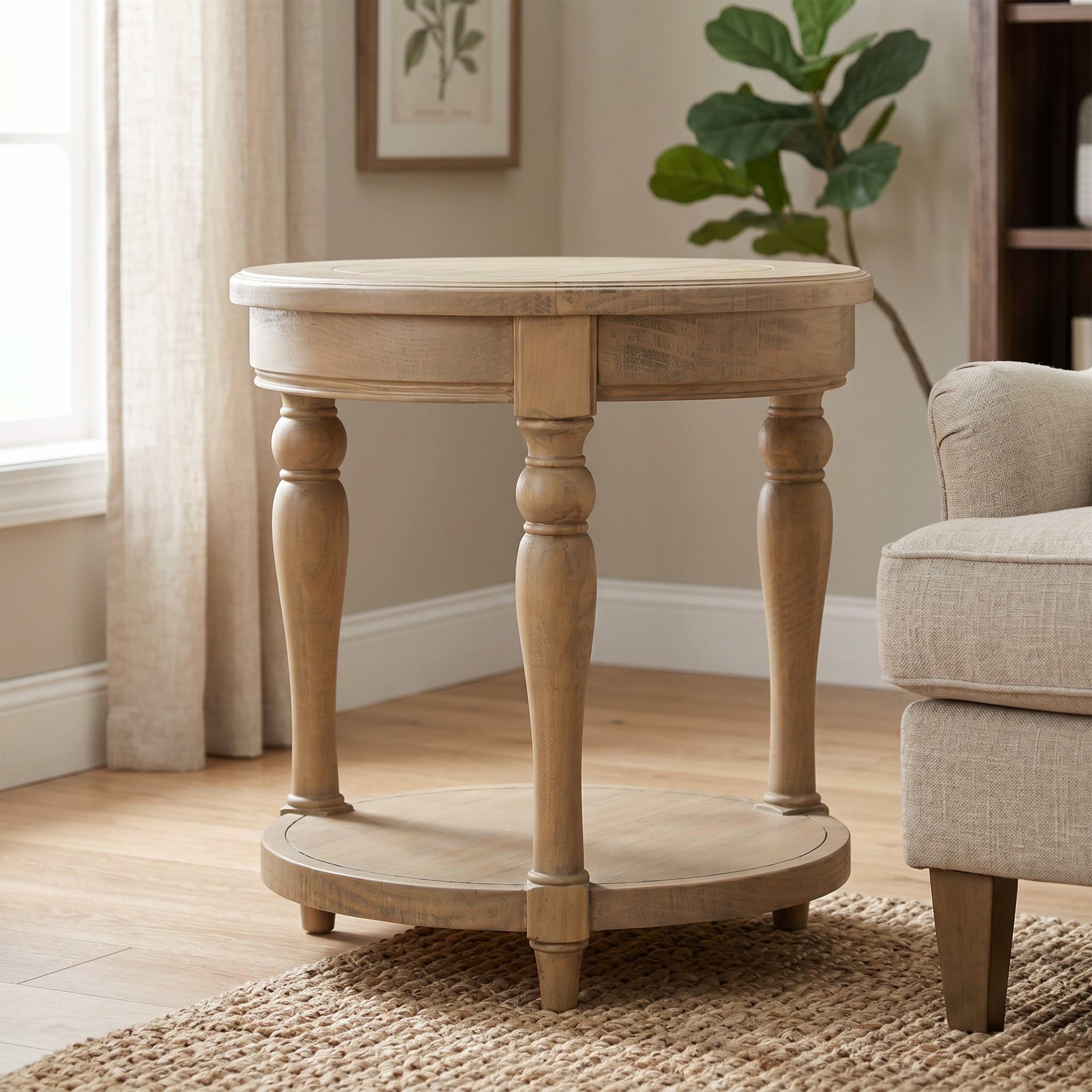 Chateau Rustic Round Side Table