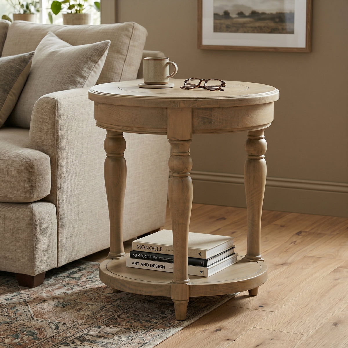 Chateau Rustic Round Side Table