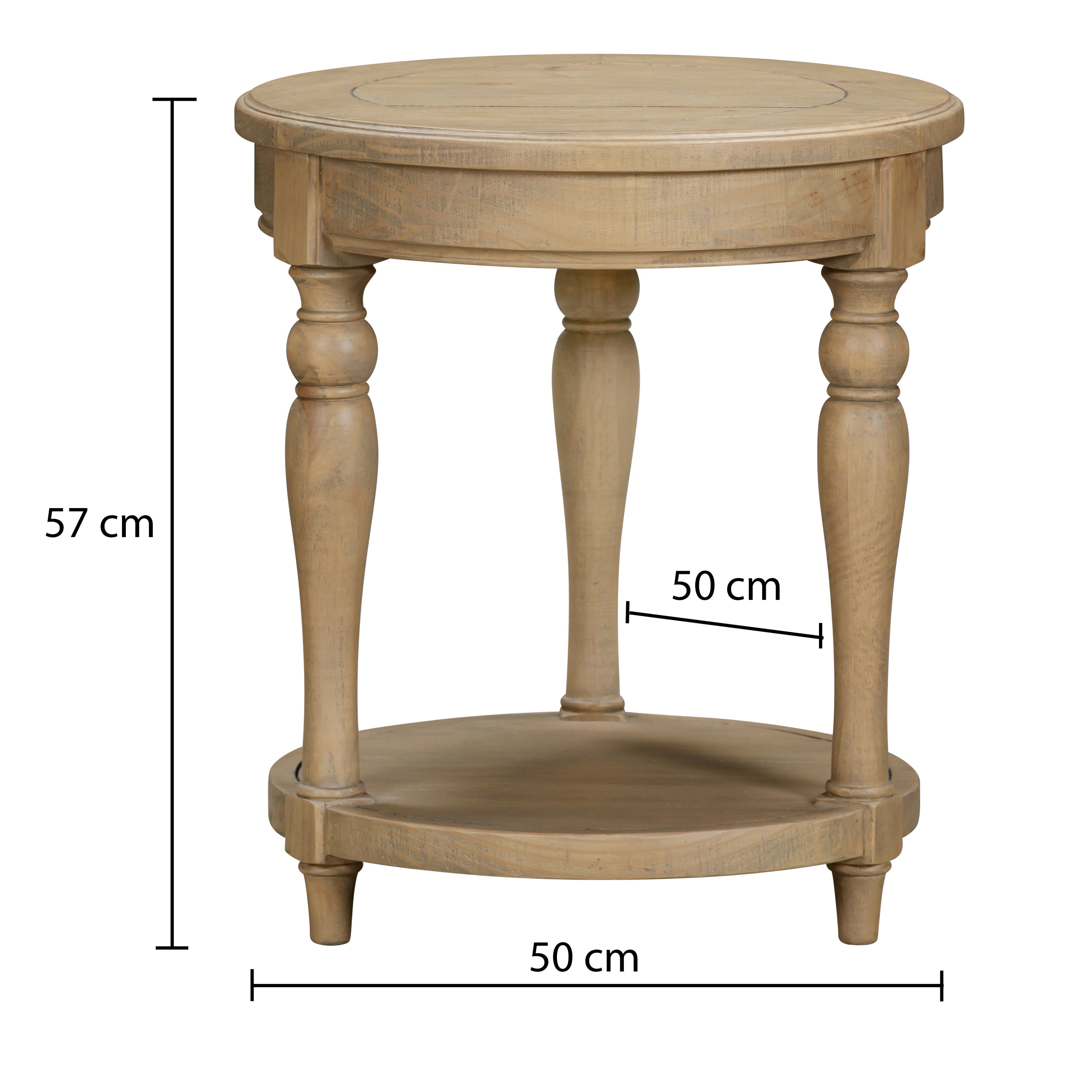 Chateau Rustic Round Side Table
