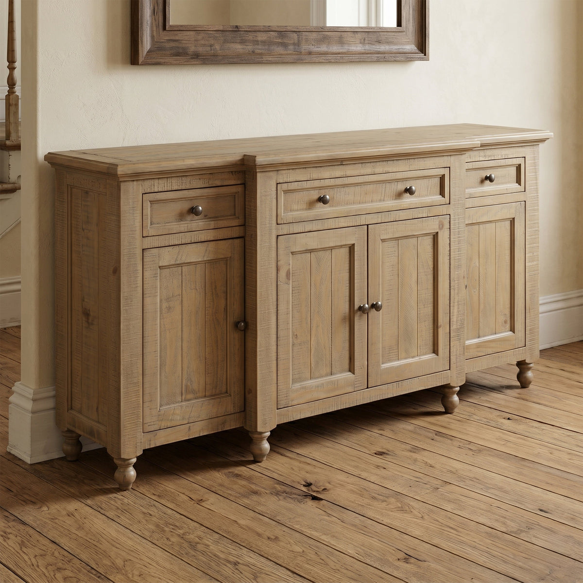 Chateau Rustic 4 Door 3 Drawer Sideboard