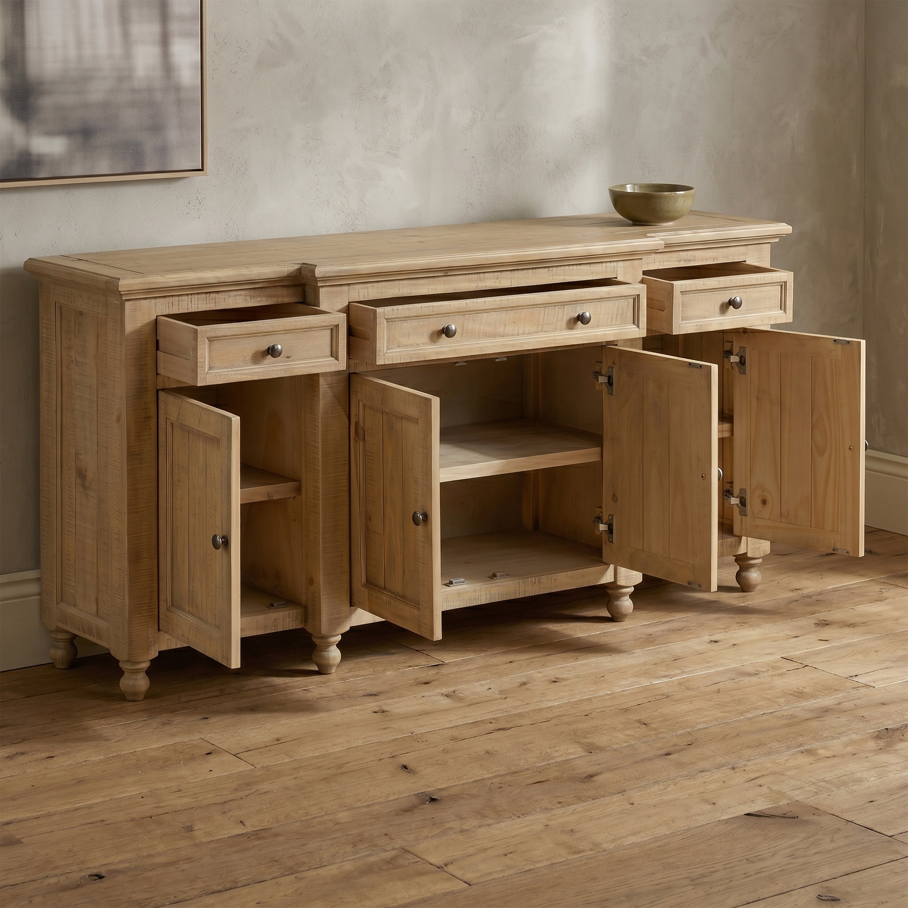 Chateau Rustic 4 Door 3 Drawer Sideboard
