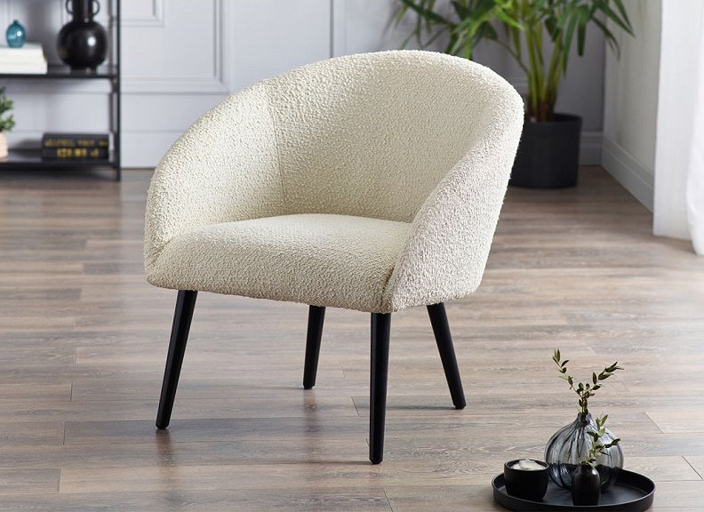 Amari Ivory Boucle Chair