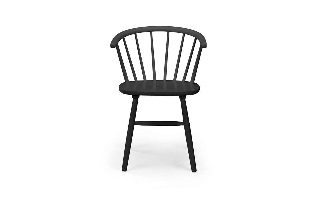 Modea Black Curved Chair - 1