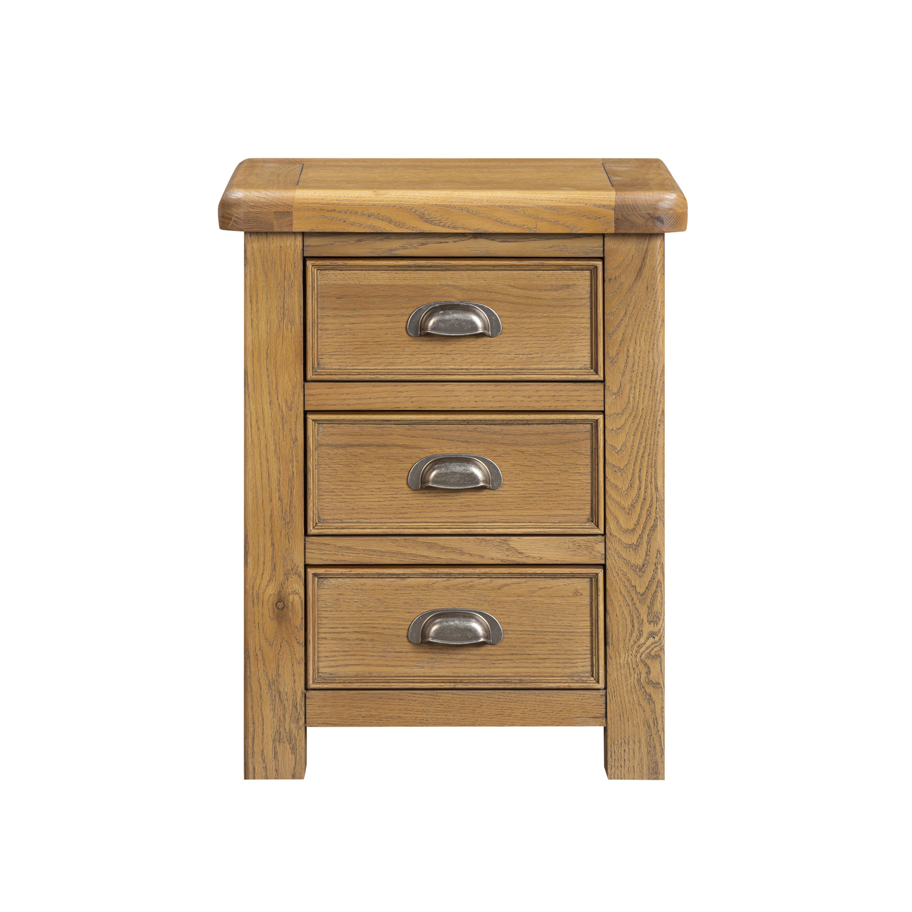 Dorchester Oak 3 Drawer Bedside Table