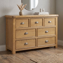 Dorchester Oak 3 over 4 chest