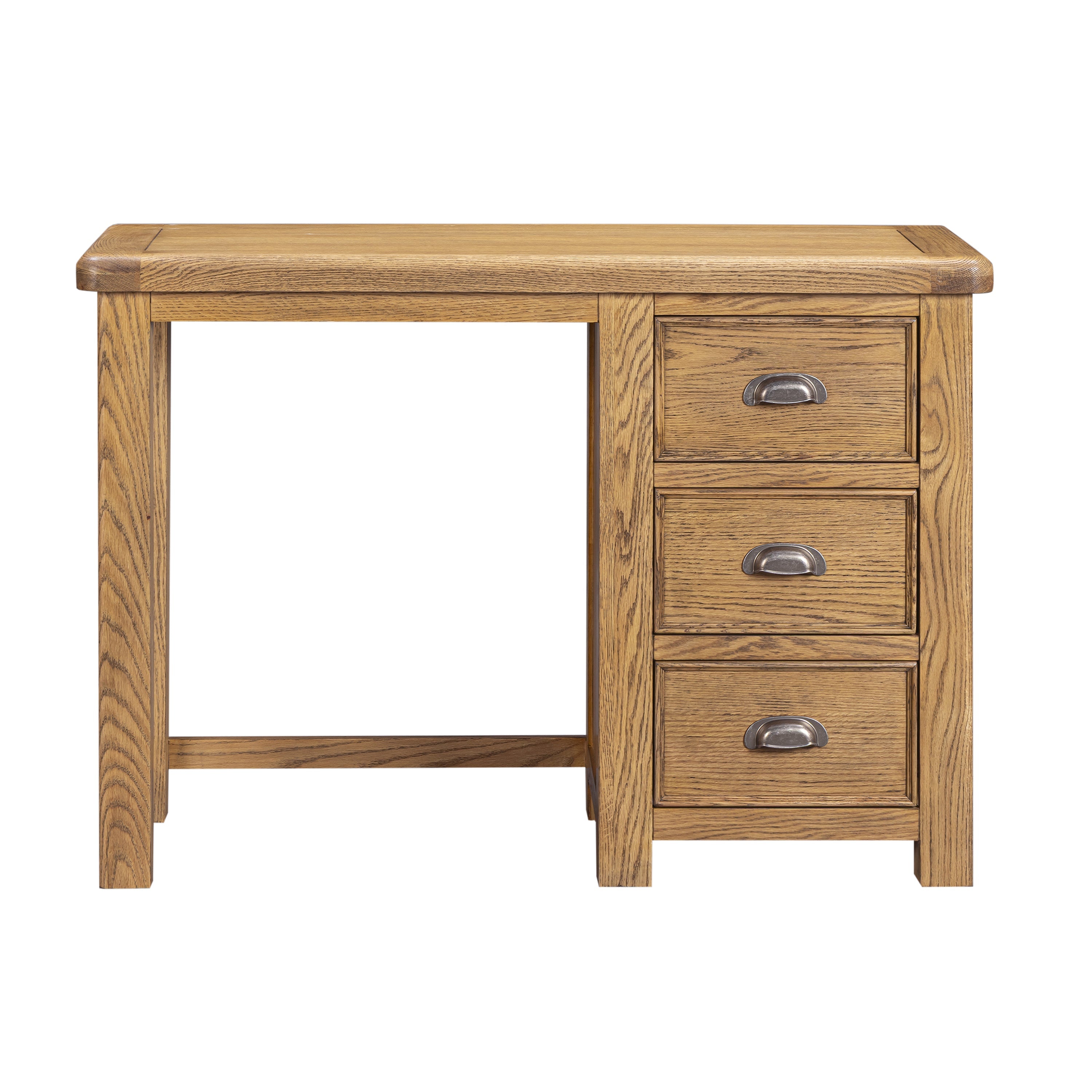 Dorchester Oak Dressing Table, Vanity Mirror & Stool